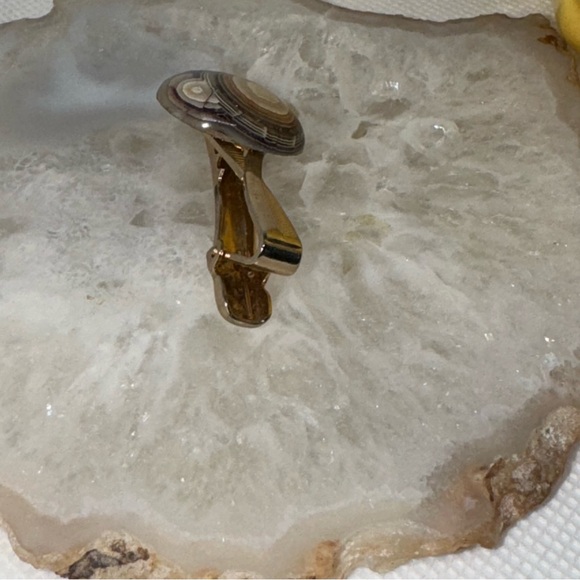 Vintage Agate Stone Tie Clip - Picture 4 of 7